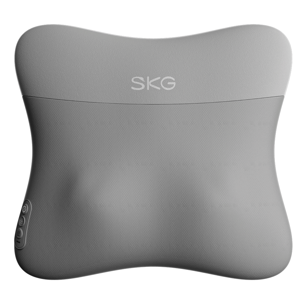 หมอนนวดไฟฟ้า SKG VS500 แบบไร้สาย 20 หัวนวด ประคบร้อน 2 ด้าน สีเทา_8