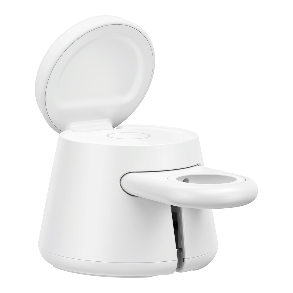 แท่นชาร์จไร้สาย 3-IN-1 BELKIN WIZ052 เทคโนโลยี QI2 ชาร์จเร็ว 25W แบบแม่เหล็ก สีขาว_8