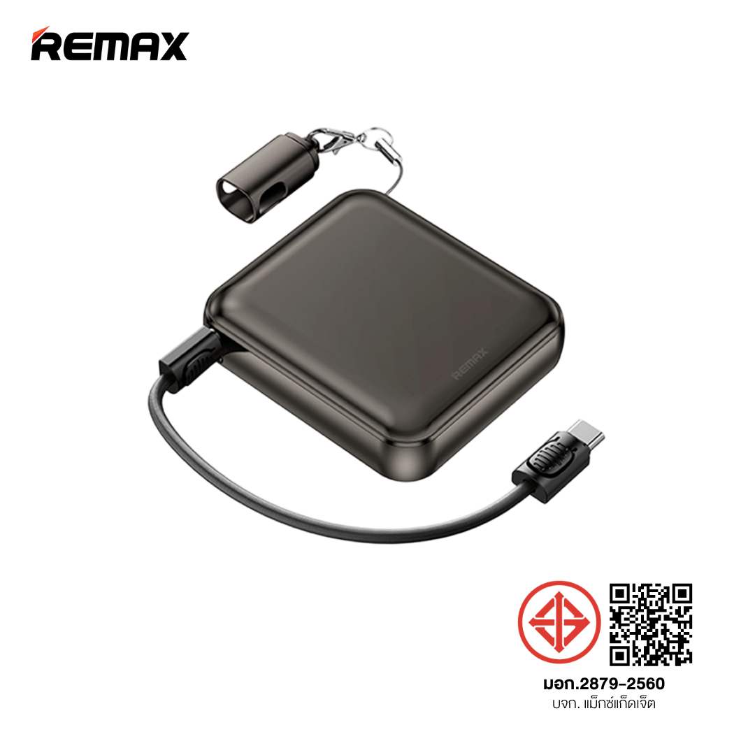 แบตเตอรี่สำรอง REMAX RPP-120 10000MAH ชาร์จเร็ว 22.5W รองรับ CCC สายชาร์จในตัว สีดำ_8