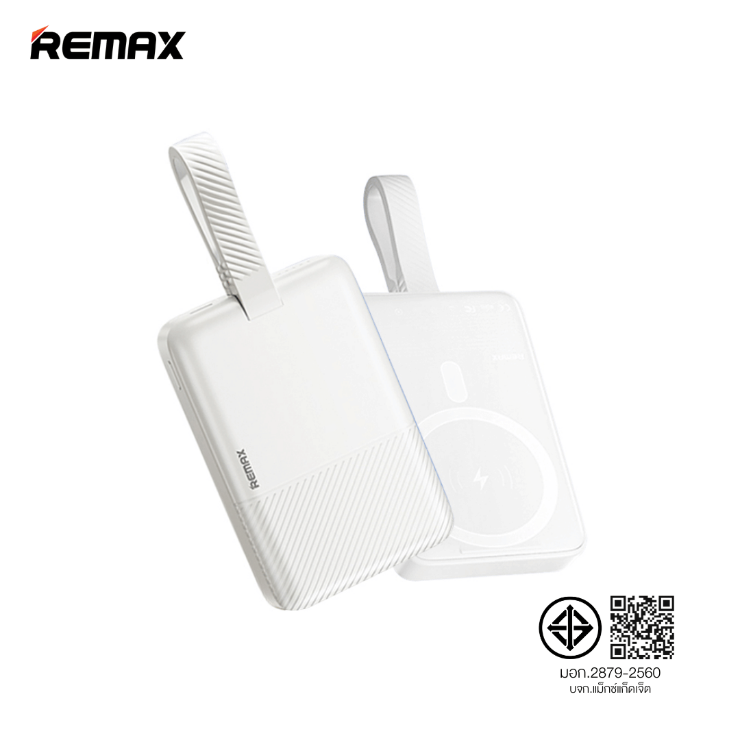 แบตเตอรี่สำรอง REMAX RPP-30 ความจุ 10,000 MAH มีสายในตัว รองรับชาร์จไร้สาย มาตรฐาน CCC สีขาว_7