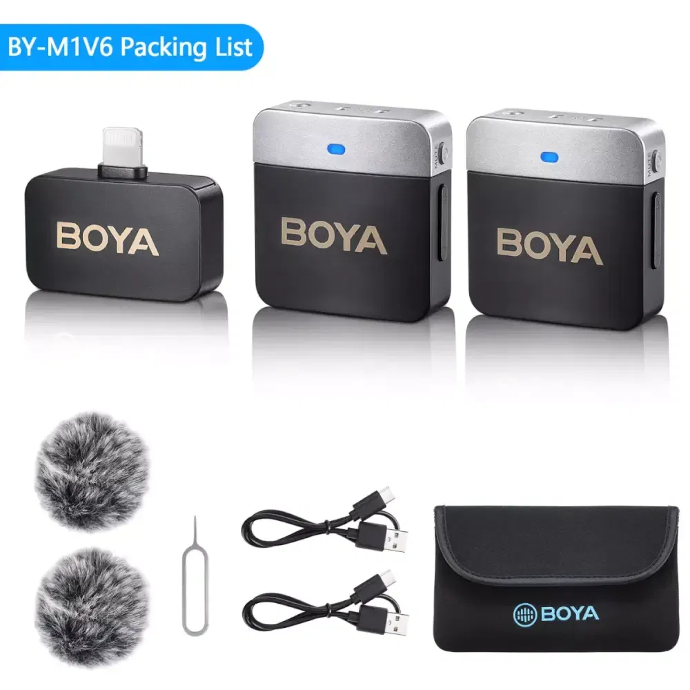 ไมโครโฟนไร้สาย BOYA MICROPHONE BOYA BY-M1V6