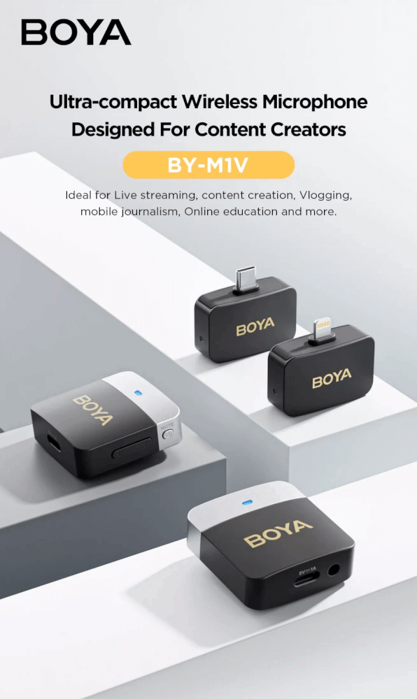 ไมโครโฟนไร้สาย BOYA MICROPHONE BOYA BY-M1V5