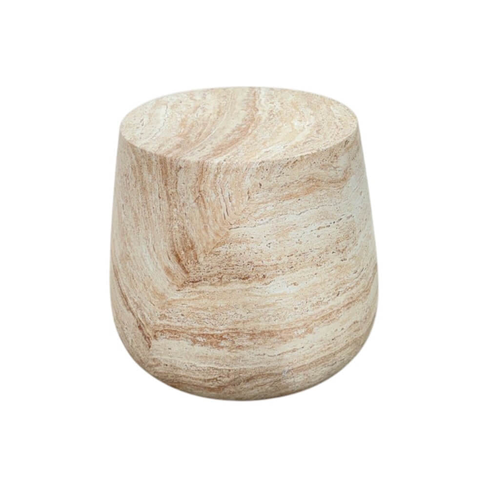 โต๊ะข้าง YFACTORY รุ่น FT121484 ลายหินทราเวอร์ทีน