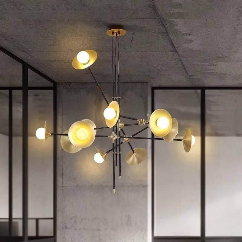 ไฟช่อ YFACTORY LP114466 วัสดุโลหะ ขนาด 120X120XH125 ซม. สีทอง 9 หัว_5