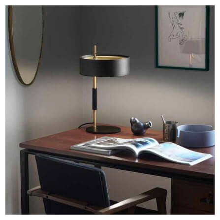 โคมไฟตั้งโต๊ะ YFACTORY LT110313 ขนาด 25x25x48 ซม. สีดำ/ทอง_9