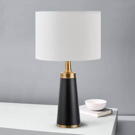 โคมไฟตั้งโต๊ะ YFACTORY LT123164 ขนาด 33x33x58 ซม. สีดำ/ทอง_7