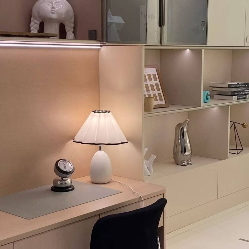 โคมไฟตั้งโต๊ะ YFACTORY LT118178 ขนาด 30X30X36 ซม. สีขาว_2