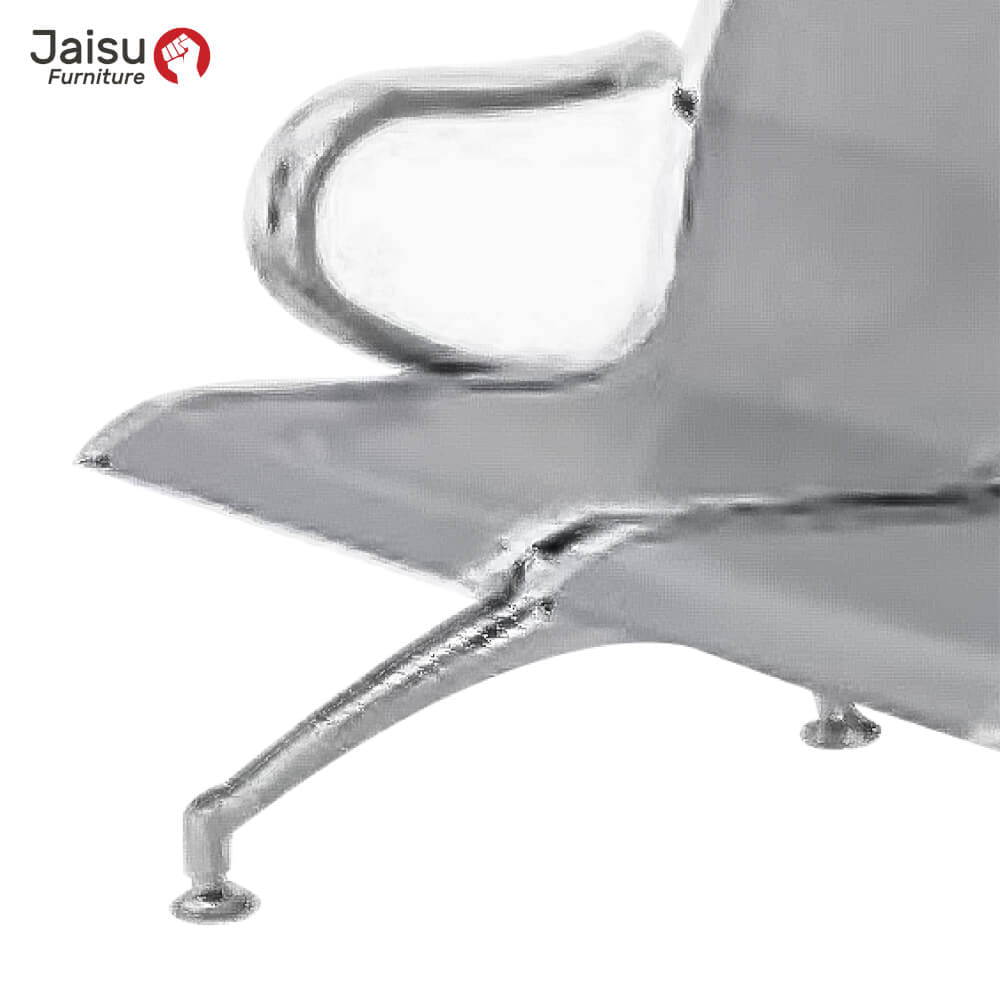 เก้าอี้พักคอย Jaisu รุ่น Steel01 แบบ 4 ที่นั่ง สีเงิน