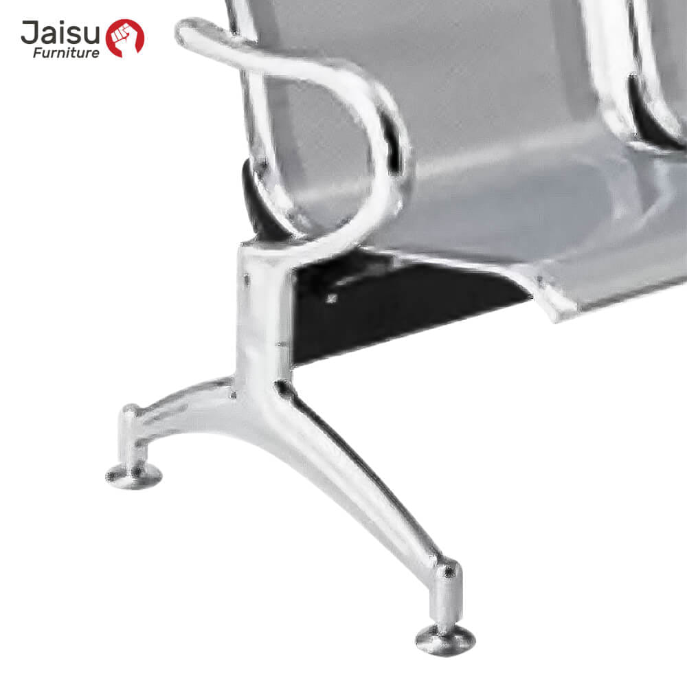 เก้าอี้พักคอย Jaisu รุ่น Steel01 แบบ 4 ที่นั่ง สีเงิน
