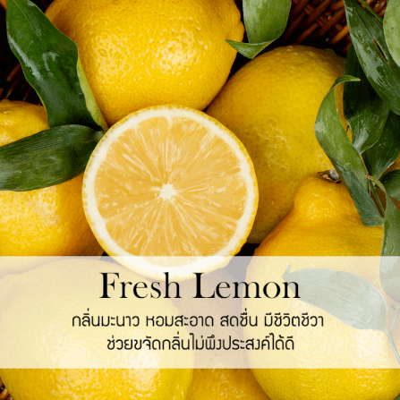 ก้านไม้หอมปรับอากาศ PHRUKSA SPA รีฟิล ขนาด 30 มล.  กลิ่น FRESH LEMON_1