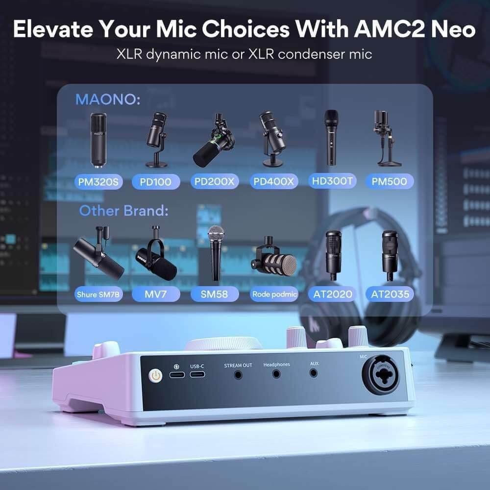 สตูดิโอสตรีมมิ่ง MAONOCASTER AMC2 NEO - สีขาว