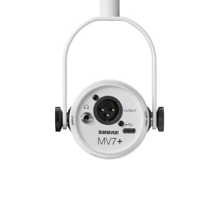ไมโครโฟนพอดแคสต์ บันทึกเสียง SHURE MV7+ (สีขาว)_3
