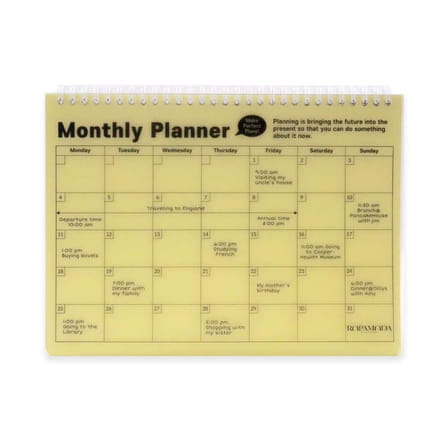 สมุดแพลนเนอร์ แบบตั้งโต๊ะ ROPAMODA รุ่น MONTH DESK PLANNER 85025 ขนาด 23.7 X 23.1 ซม. สีเหลือง_0