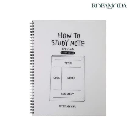 สมุดโน้ตจดเลคเชอร์ CORNELL ROPAMODA รุ่น HOW TO STUDY NOTE 16042 ขนาด 19.5X26.2 ซม. สีเทา_1