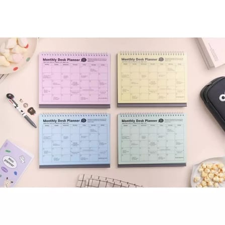 สมุดแพลนเนอร์ แบบตั้งโต๊ะ ROPAMODA รุ่น MONTH DESK PLANNER 85025 ขนาด 23.7 X 23.1 ซม. สีชมพู_2