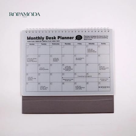 สมุดแพลนเนอร์ แบบตั้งโต๊ะ ROPAMODA รุ่น MONTH DESK PLANNER 85025 ขนาด 23.7 X 23.1 ซม. สีชมพู_3