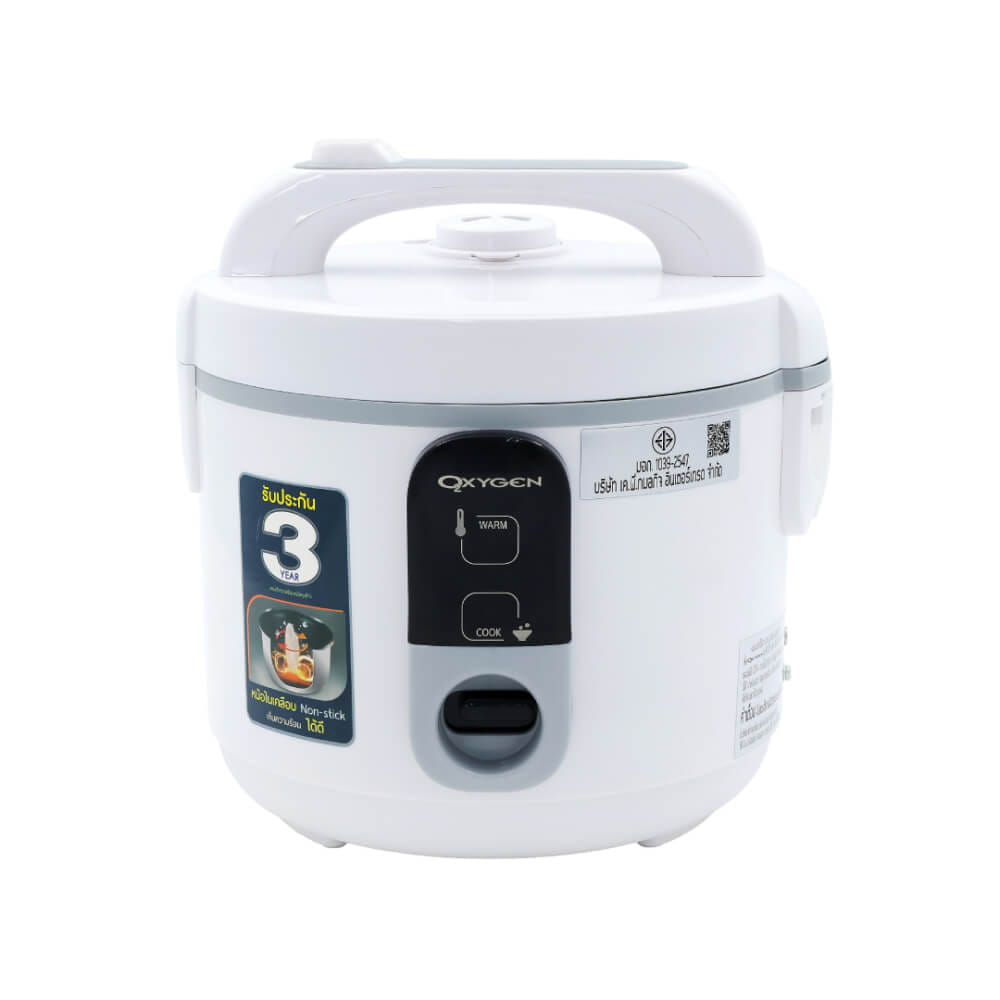 หม้อหุงข้าว OXYGEN รุ่น RC-152 ขนาด 1.5 ลิตร สีขาว_0