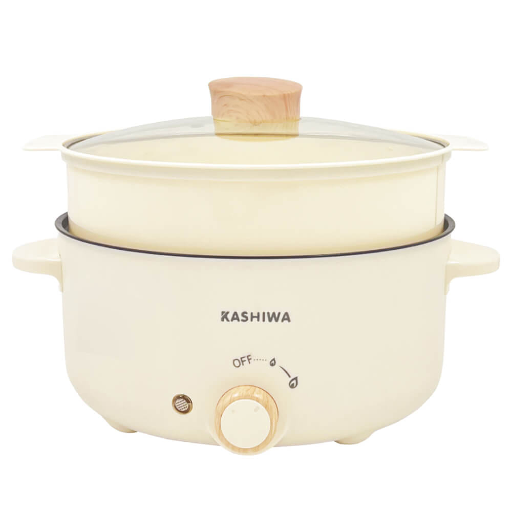 หม้ออเนกประสงค์ KASHIWA รุ่น KW-354 ขนาด 3 ลิตร สีครีม_0