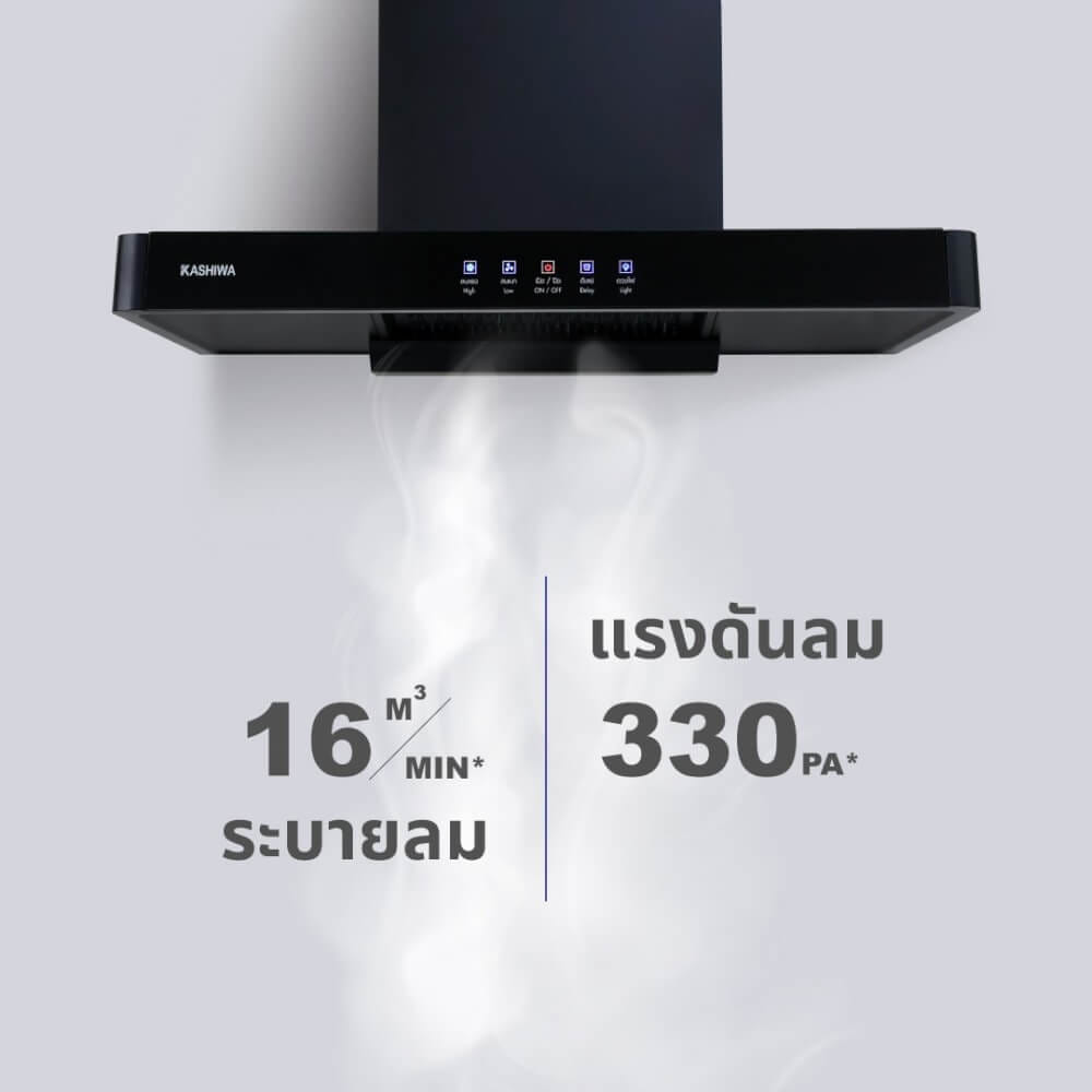 ชุดเซต เครื่องดูดควัน + เตาแก๊ส 2หัว KASHIWA PSD-204D + X-2200 +สายปรับแรงดันต่ำ_2