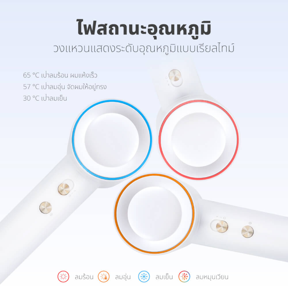 ไดร์เป่าผม KASHIWA รุ่น HR-1602 สีขาว_4