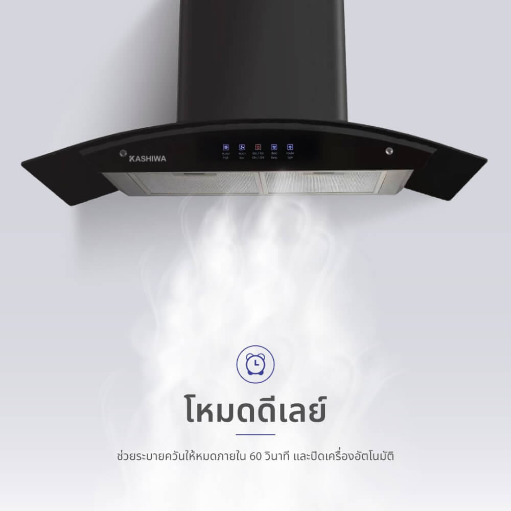 ชุดเซต เครื่องดูดควัน + เตาแก๊สฝัง 2 หัว KASHIWA PSD-309H+ Q-5006+สายปรับแรงดันต่ำ_4