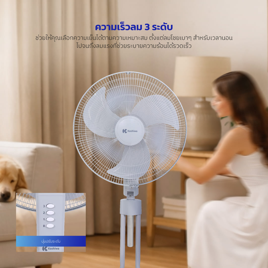 พัดลมอุตสาหกรรม 18 นิ้ว KASHIWA รุ่น FS-1812 สีเทา_4