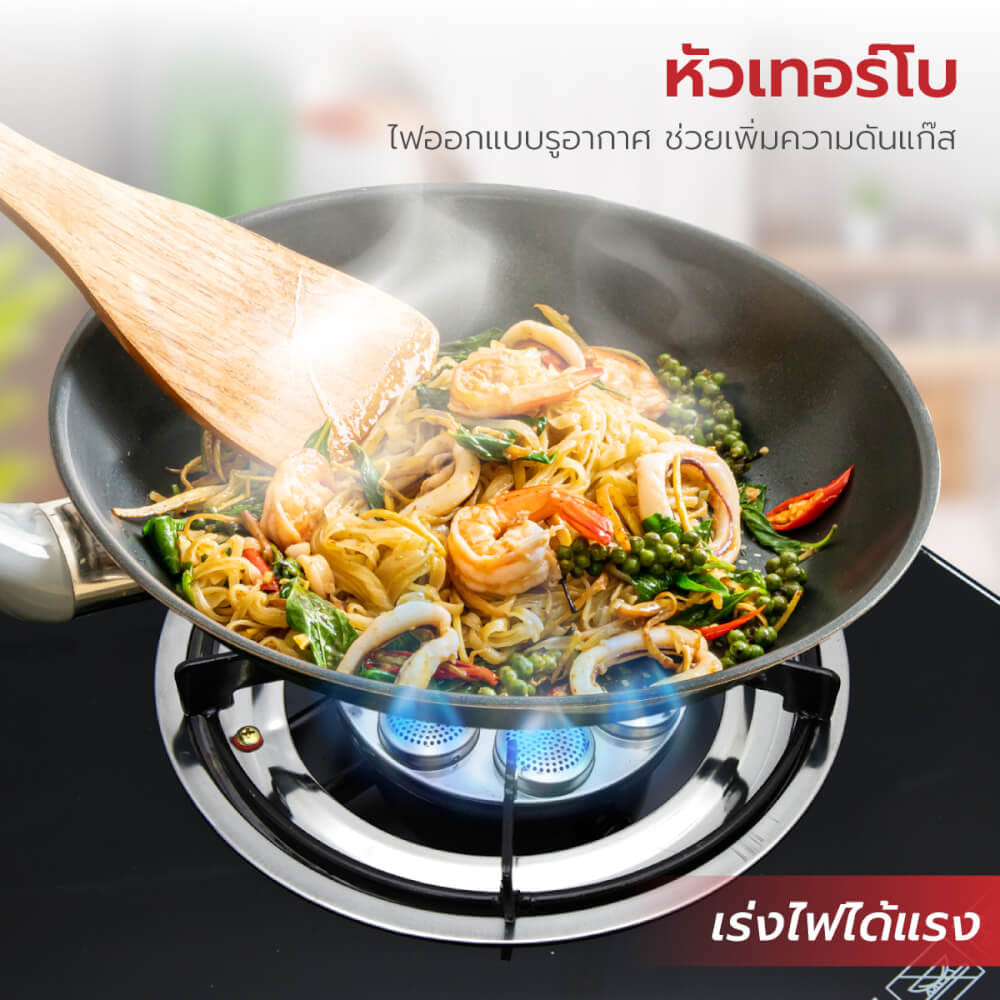ชุดเซต เครื่องดูดควัน + เตาแก๊ส 2 หัว KASHIWA PSD-309H + X-2400+สายปรับแรงดันต่ำ_7