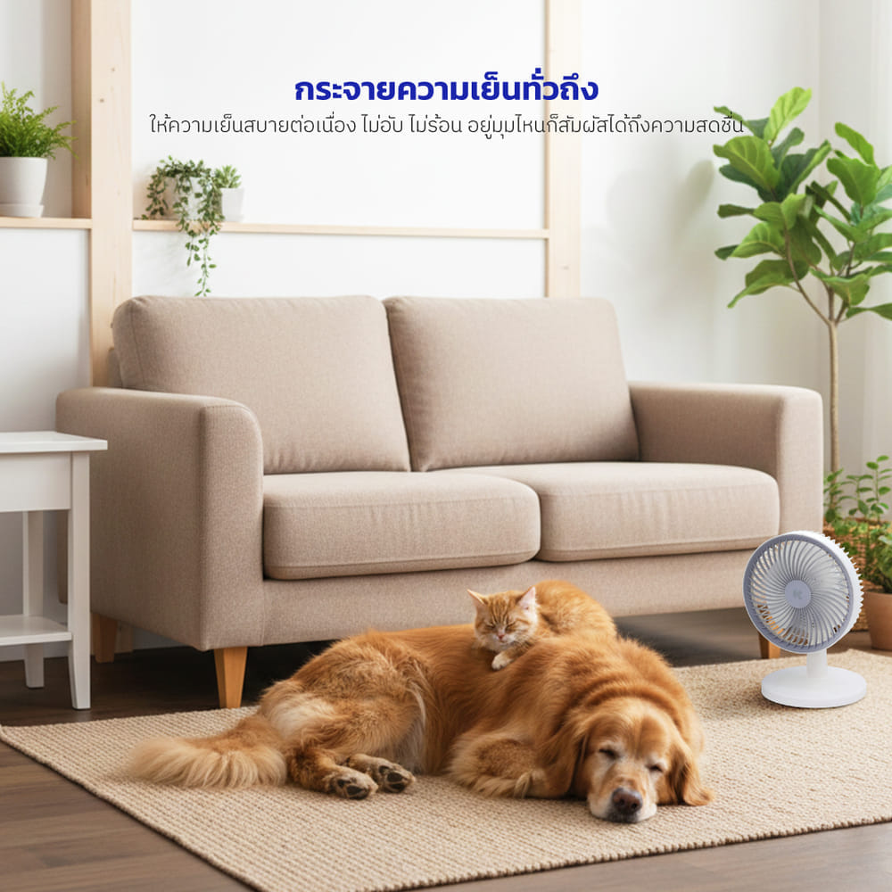 พัดลมตั้งโต๊ะ KASHIWA รุ่น TF-8 สีขาว