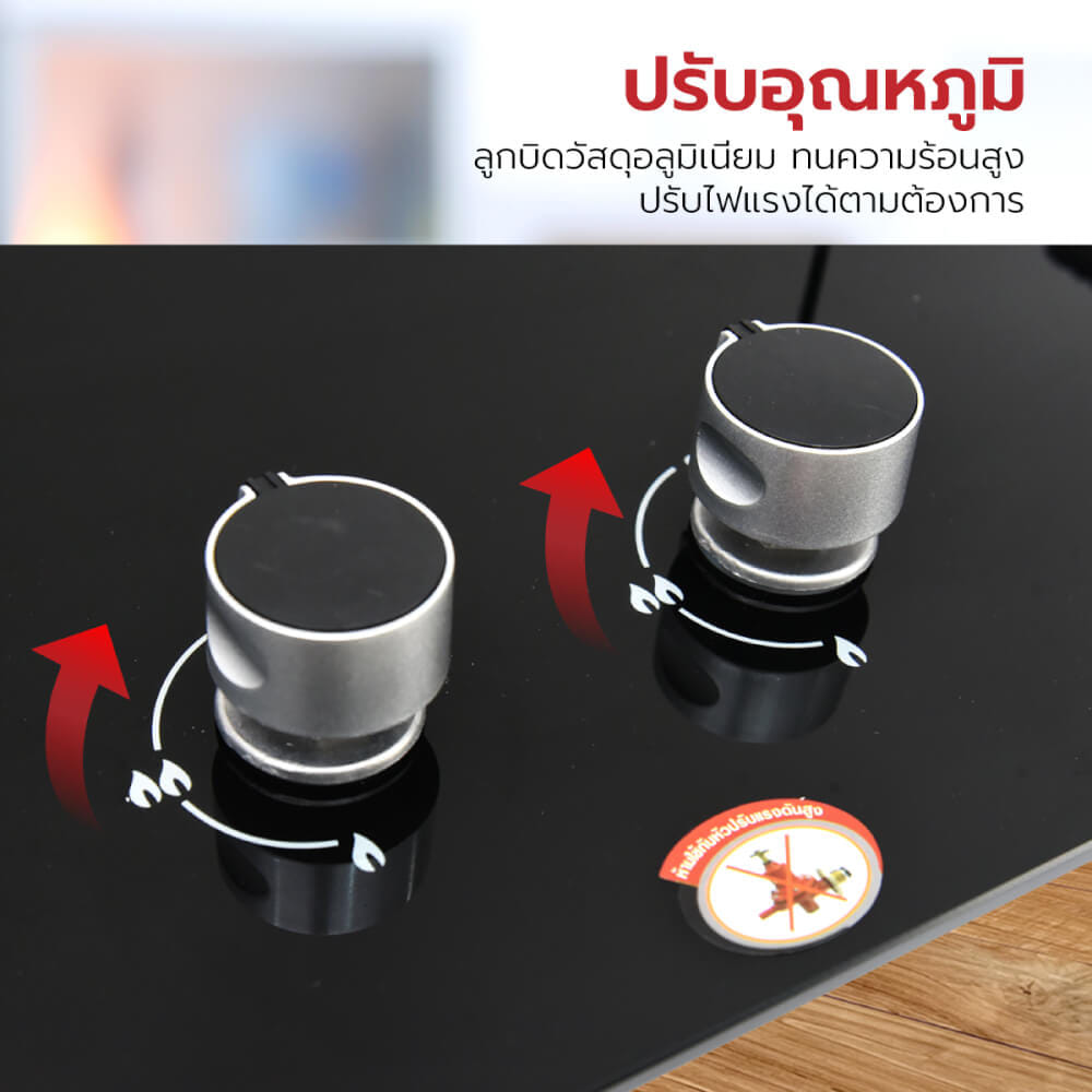 ชุดเซต เครื่องดูดควัน + เตาแก๊สฝัง 2 หัว KASHIWA PSD-308H + X-5000 +สายปรับแรงดันต่ำ_8
