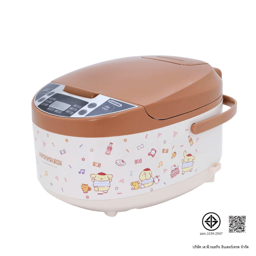 หม้อหุงข้าวดิจิตอล KASHIWA รุ่น RC-1803 ขนาด 1.8 ลิตร ลาย POMPOMPURIN สีน้ำตาล_6