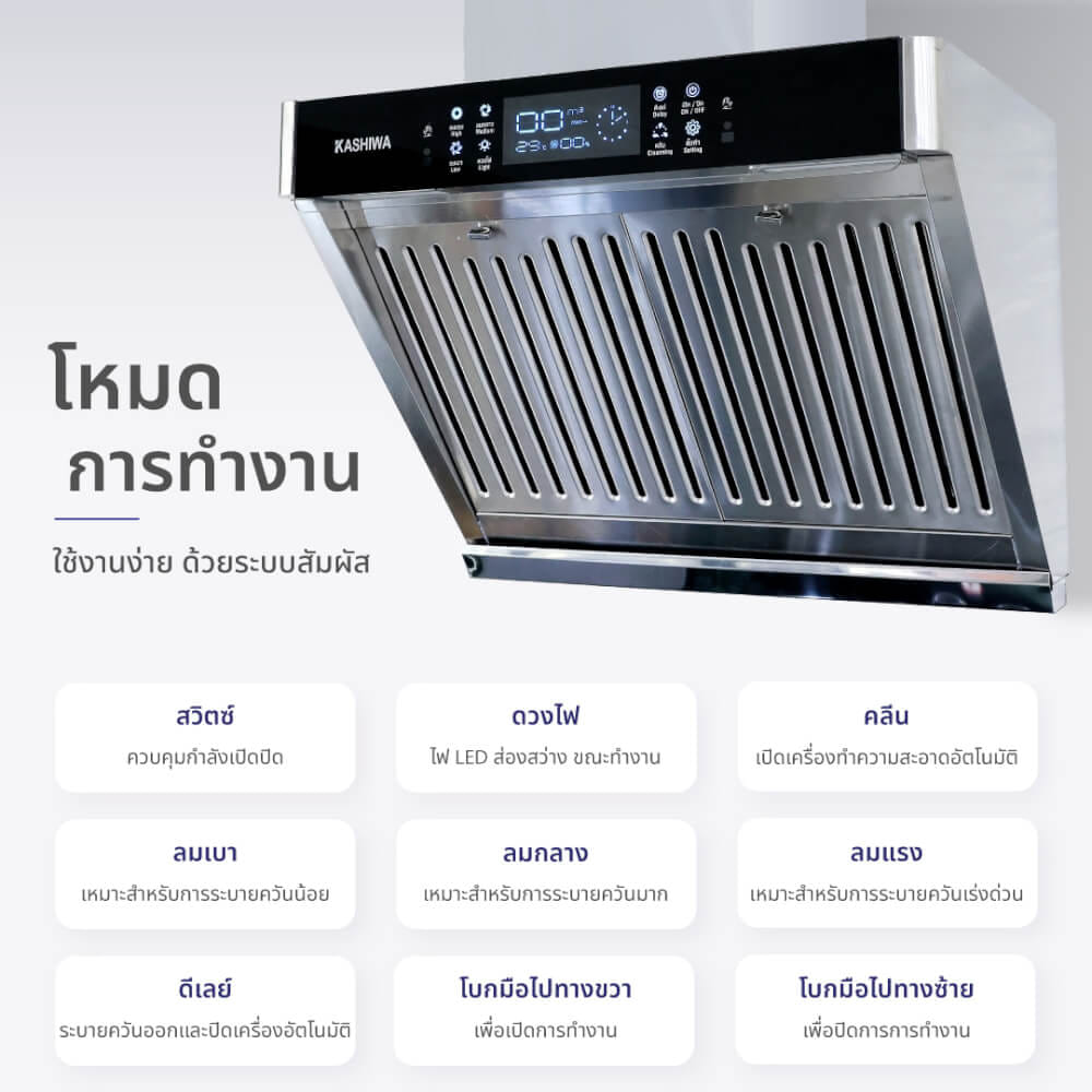 เครื่องดูดควัน KASHIWA รุ่น PSD-609HD สีเงิน_3