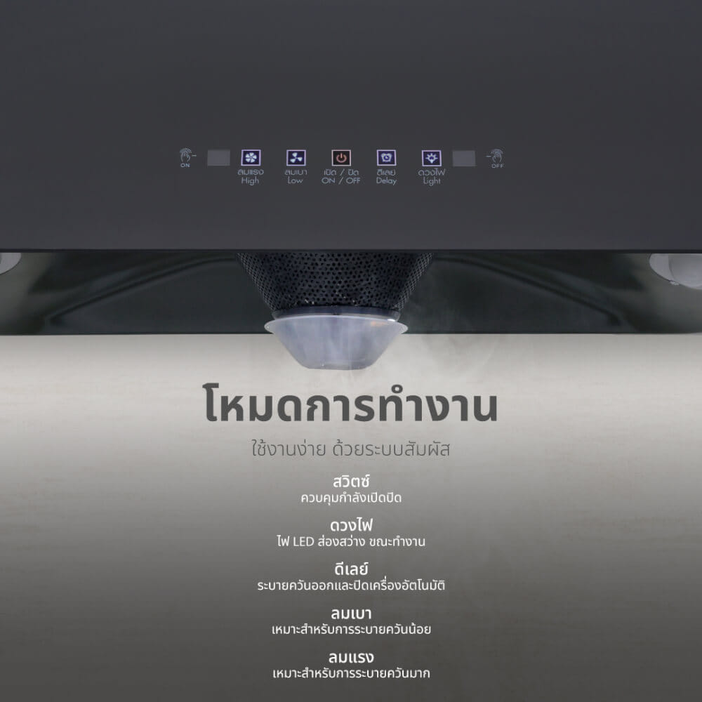เครื่องดูดควัน KASHIWA รุ่น KW-102 สีดำ_4