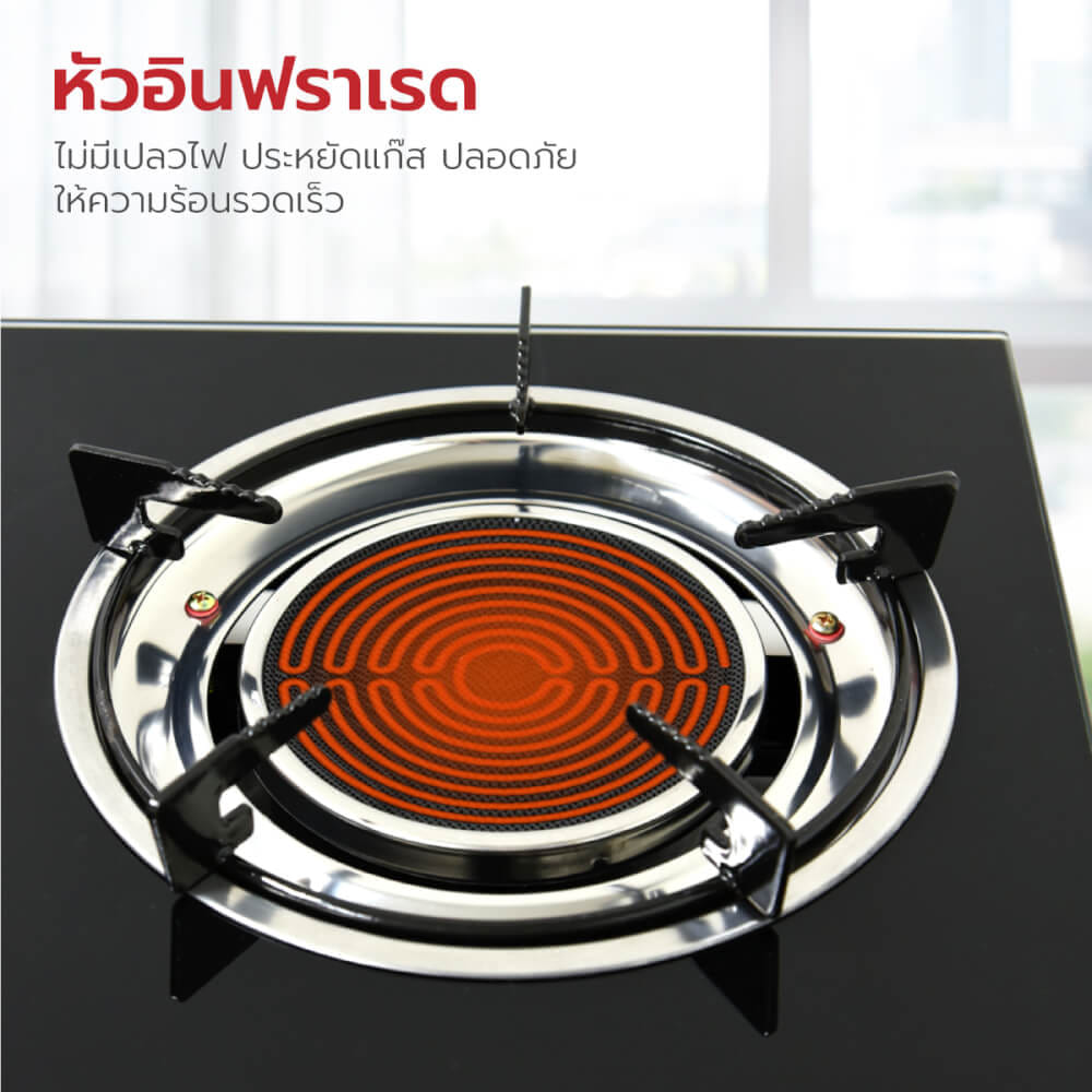 เตาแก๊สตั้งโต๊ะ KASHIWA รุ่น X-3006 สีดำ_5