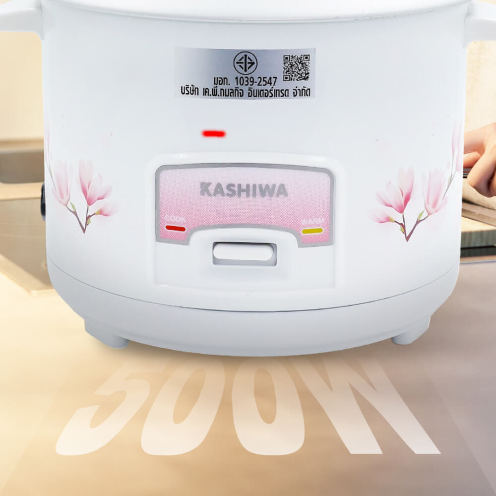 หม้อหุงข้าว KASHIWA รุ่น RC-418 ความจุ 1.8 ลิตร สีขาว_5