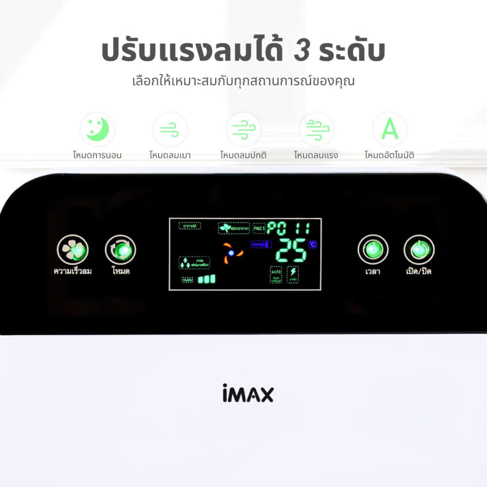 เครื่องฟอกอากาศ KASHIWA รุ่น IM-001 สีขาว 30 ตารางเมตร_6