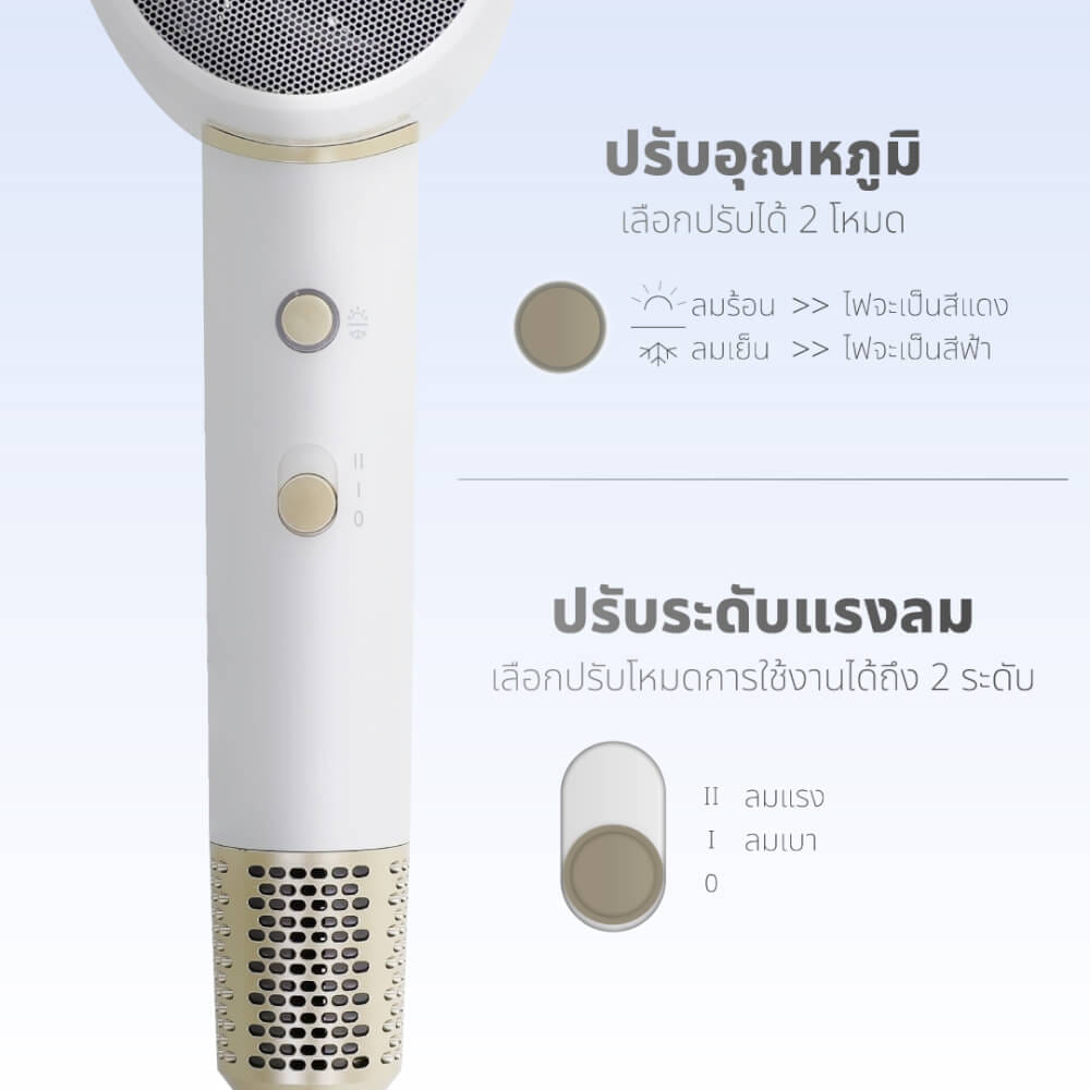 ไดร์เป่าผม KASHIWA รุ่น HR-1800 สีขาว_6