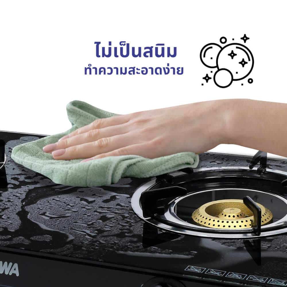 เตาแก๊สตั้งโต๊ะ KASHIWA รุ่น X-2600 สีดำ_8