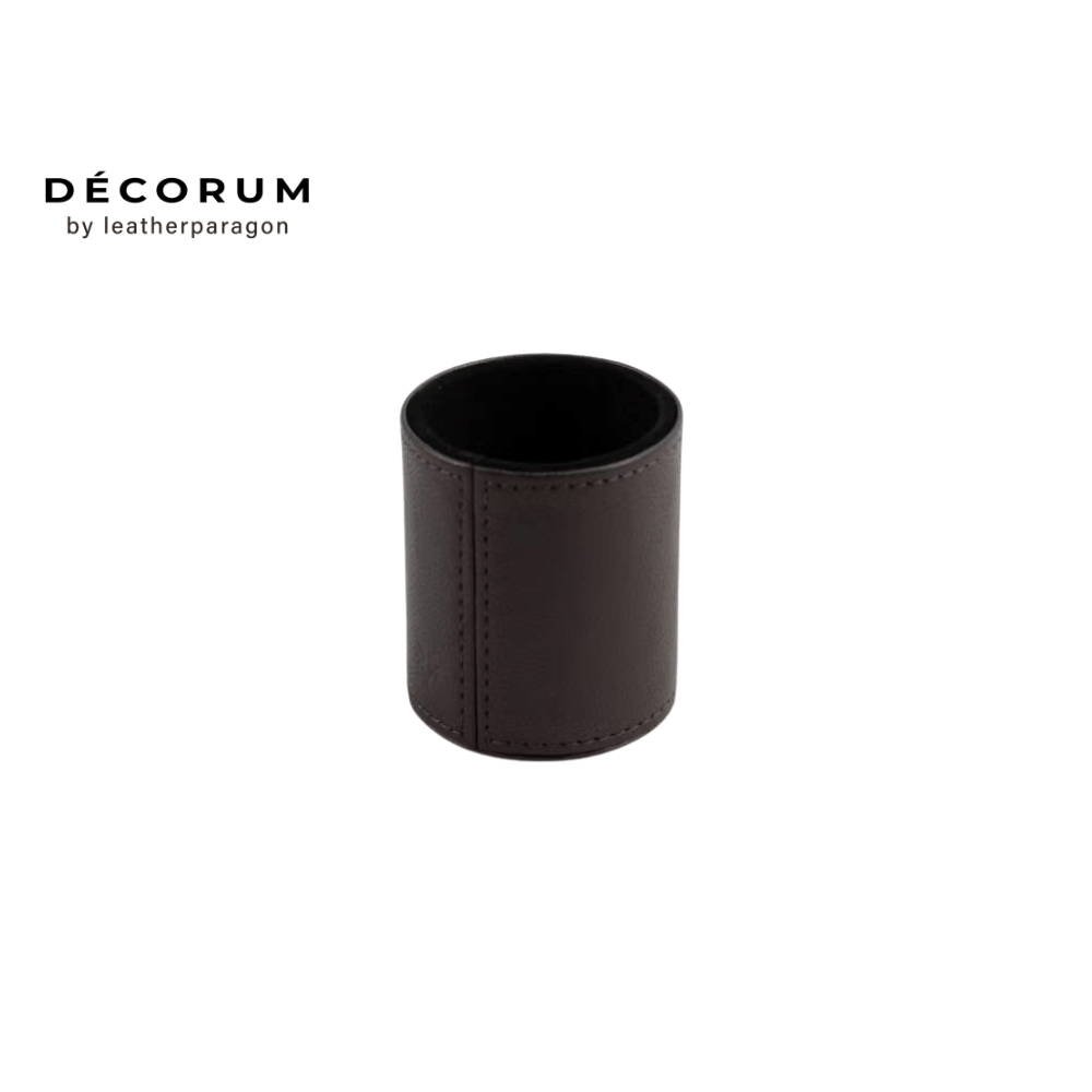 กระป๋องใส่ปากกา Decorum 11x11x10.5 cm สีน้ำตาล