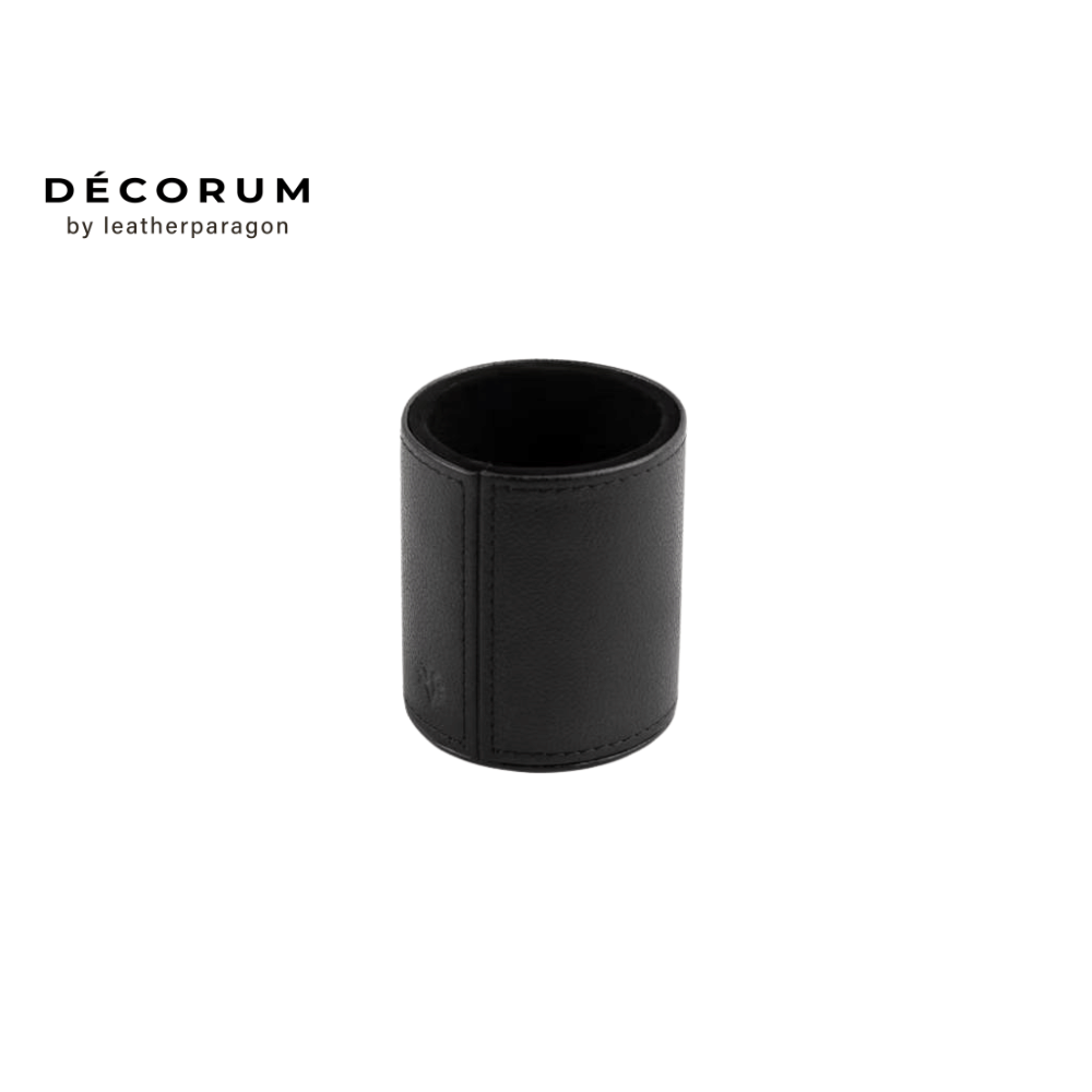 กระป๋องใส่ปากกา Decorum 11x11x10.5 cm สีดำ
