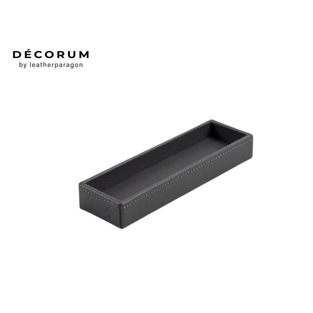 ถาดใส่ปากกา Decorum 22x7x4 cm สีเทา