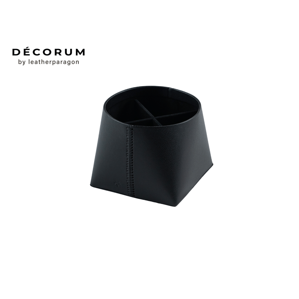 ที่วางรีโมตหนัง Decorum 18x18x14.5 cm สีดำ
