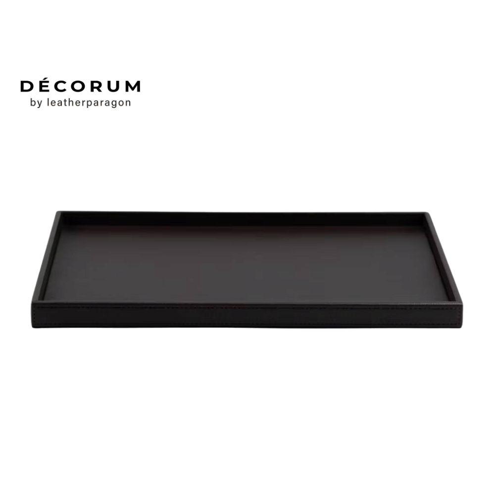 ถาดสี่เหลี่ยมผืนผ้า Decorum 30x48x3 cm สีน้ำตาล