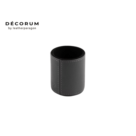 กระป๋องใส่ปากกา Decorum 11x11x10.5 cm สีเทา_0