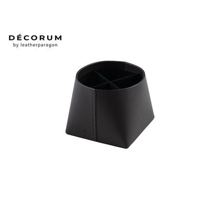 ที่วางรีโมตหนัง Decorum 18x18x14.5 cm สีน้ำตาล_0