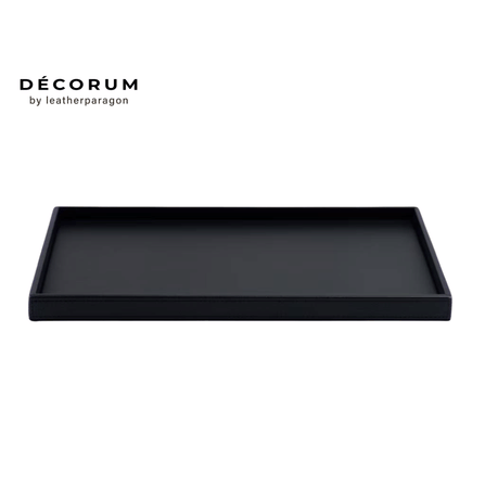 ถาดสี่เหลี่ยมผืนผ้า Decorum 30x48x3 cm สีดำ_0
