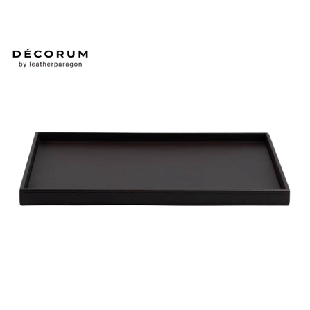 ถาดสี่เหลี่ยมผืนผ้า Decorum 30x48x3 cm สีน้ำตาล_0