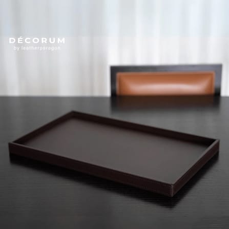 ถาดสี่เหลี่ยมผืนผ้า Decorum 30x48x3 cm สีเทา_1