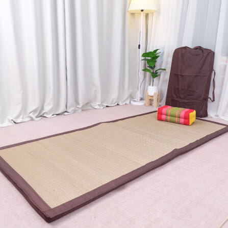 ที่นอนปิกนิก KOKBANBAN เสื่อกกบุฟองน้ำ ขนาด 2.5 ฟุต หนา 1 นิ้ว สีน้ำตาล_1