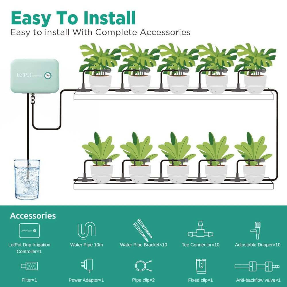 ระบบรดน้ำอัตโนมัติ สำหรับต้นไม้ในกระถาง LetPot Smart Drip Irrigation ควบคุมผ่าน Wi-Fi และ Mobile Application_6