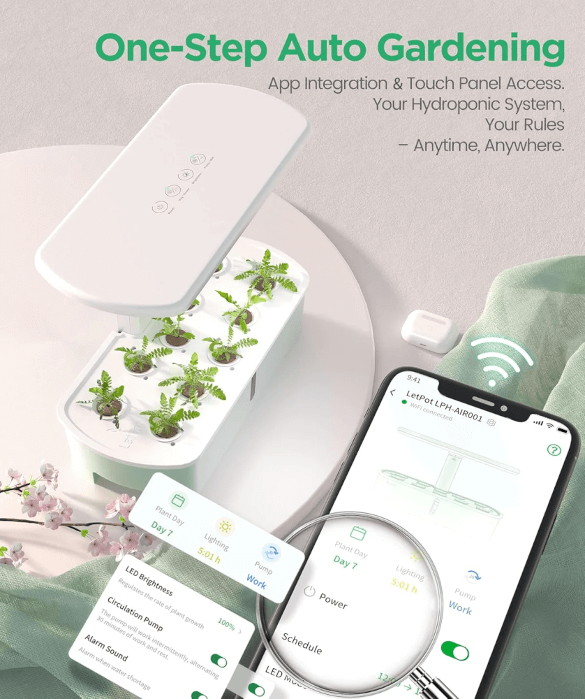เครื่องปลูกระบบไฮโดรโปนิกส์อัตโนมัติ 10 ช่อง LetPot AIR (ควบคุมผ่าน smart mobile app)_13